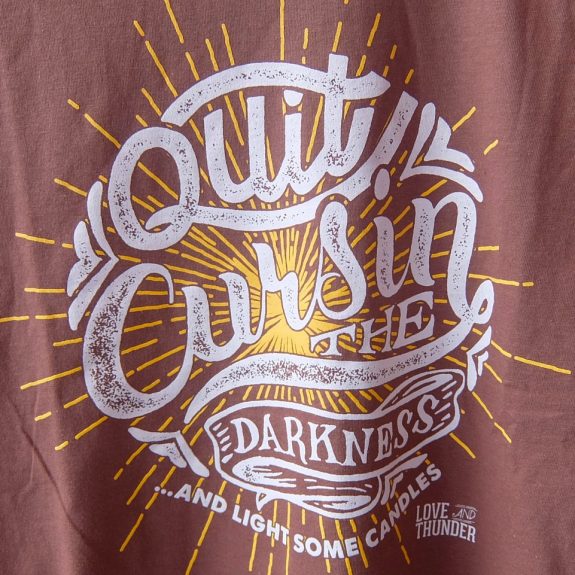 Quit Cursin' the Darkness Ladies Fit T-shirt - Caramel - Image 2
